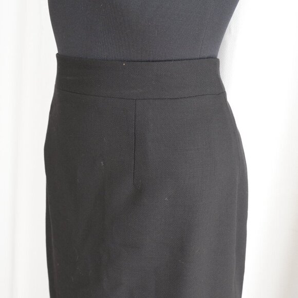 Brooks Brothers Black Silk Wool Tailored Pencil Skirt Loro Piana Sz 4 - Picture 6 of 11